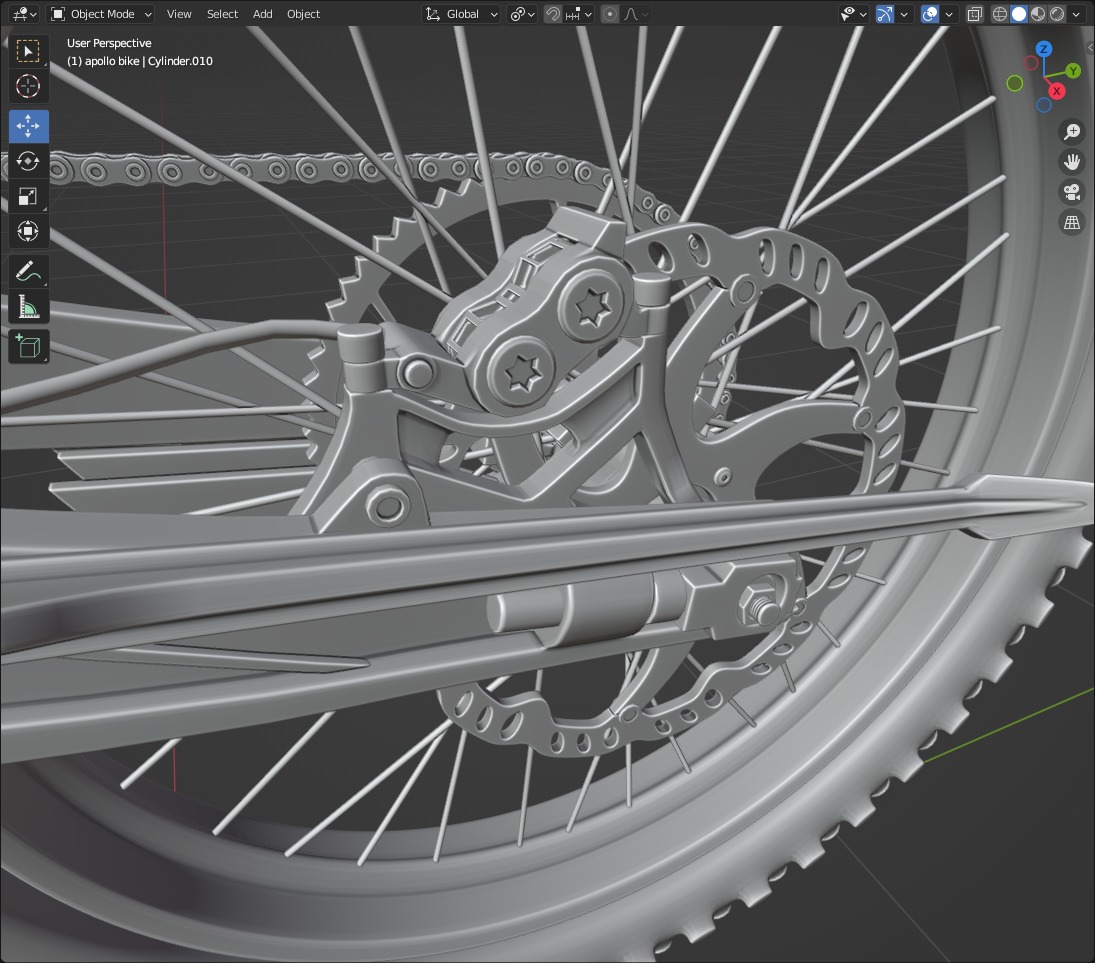 Apollo RFN Electric Bike Low-poly 3D model_29