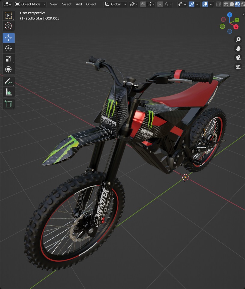 Apollo RFN Electric Bike Low-poly 3D model_21
