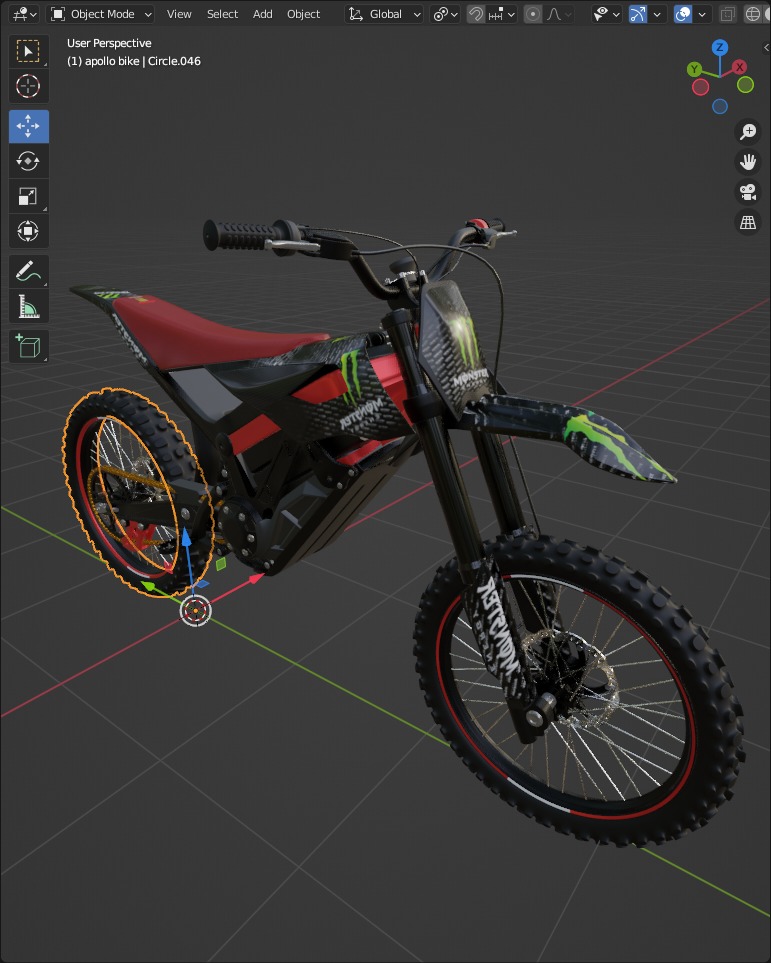 Apollo RFN Electric Bike Low-poly 3D model_22