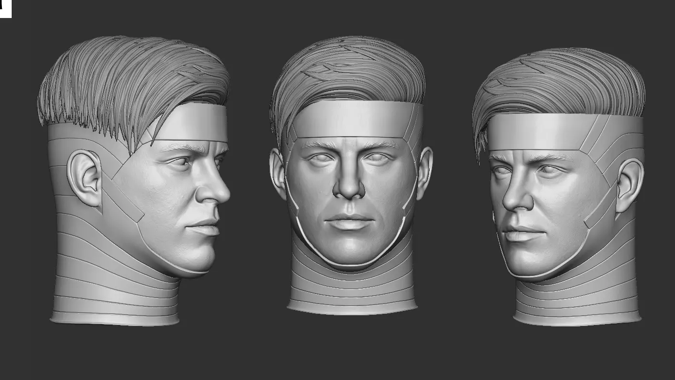 Channing Tatum - Gambit Headsculpt 3D print model_0