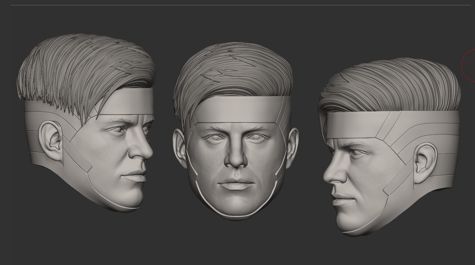Channing Tatum - Gambit Headsculpt 3D print model_3