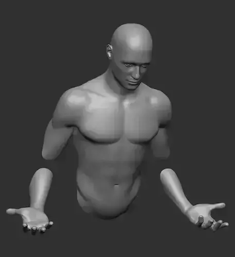 Man coming out of the wall - Hombre saliendo de la pared 3D print model