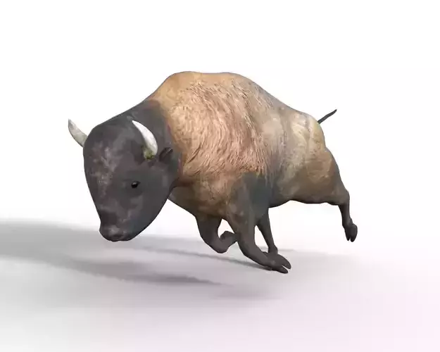 Bison rigged Low-poly 3D model
