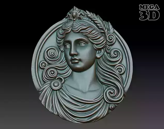 Roman Queen basrelief 09 241001 3D print model