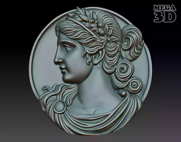 Roman Queen basrelief 08 241001 3D print model