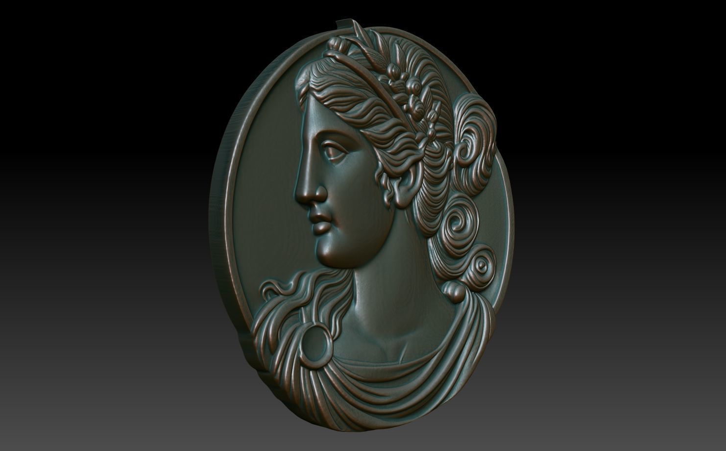 Roman Queen basrelief 08 241001 3D print model_1