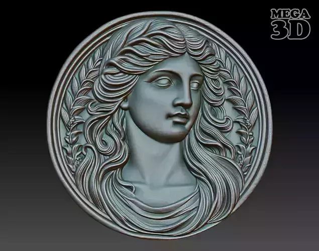 Roman Queen basrelief 07 241001 3D print model