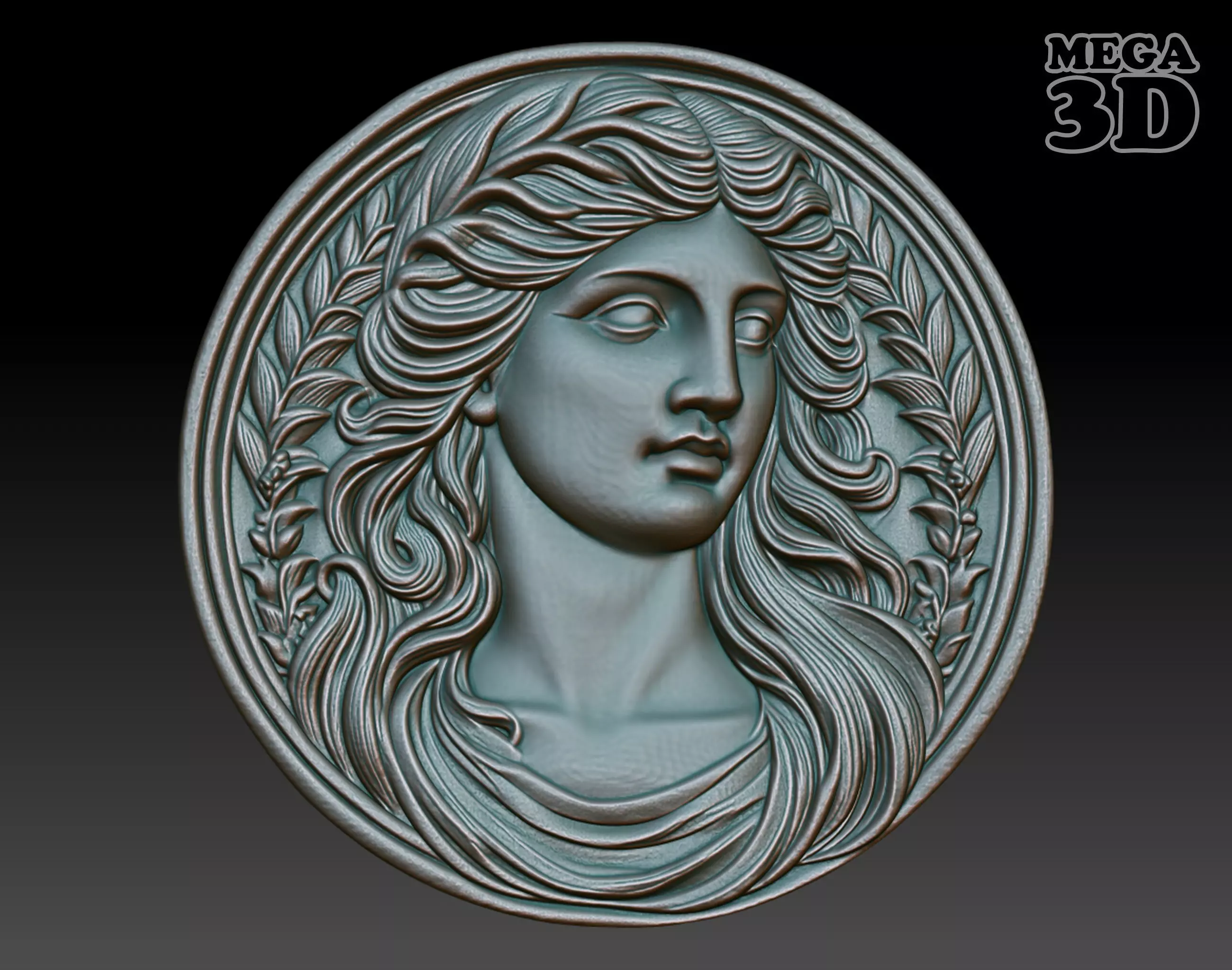Roman Queen basrelief 07 241001 3D print model_0