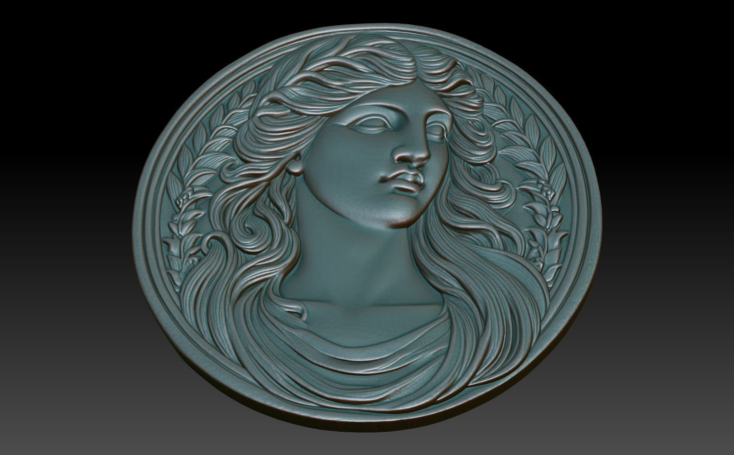 Roman Queen basrelief 07 241001 3D print model_4