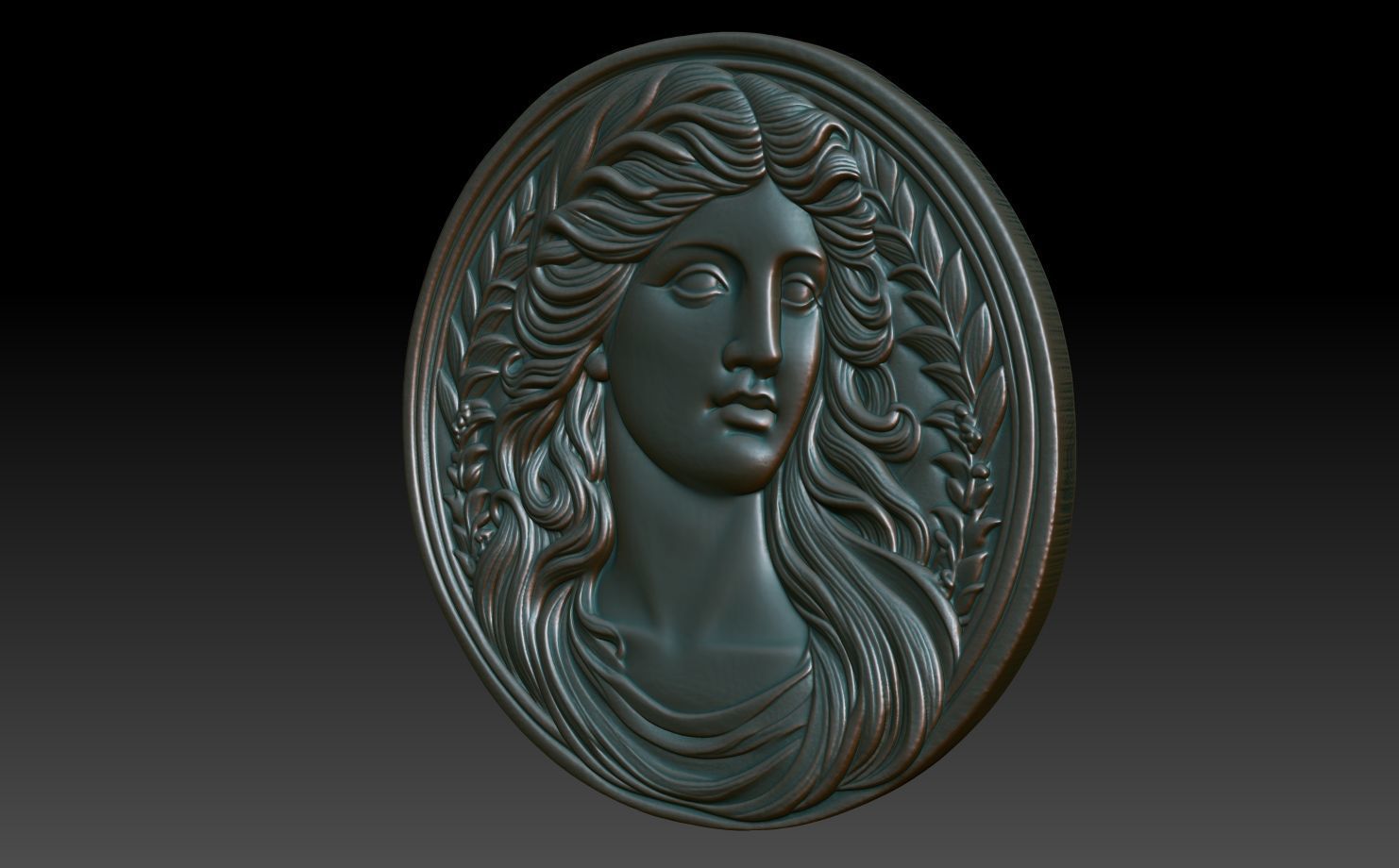 Roman Queen basrelief 07 241001 3D print model_1