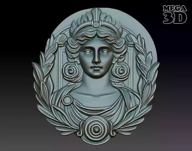 Roman Queen basrelief 06 241001 3D print model