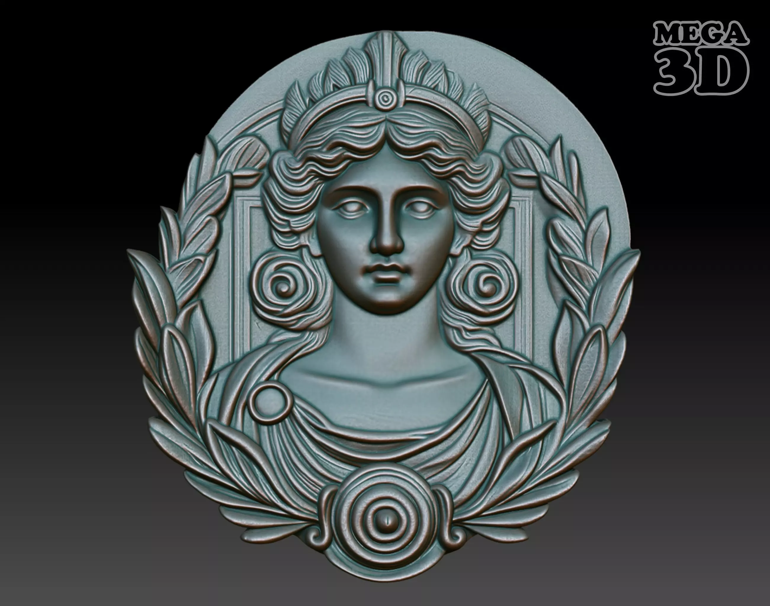 Roman Queen basrelief 06 241001 3D print model_0