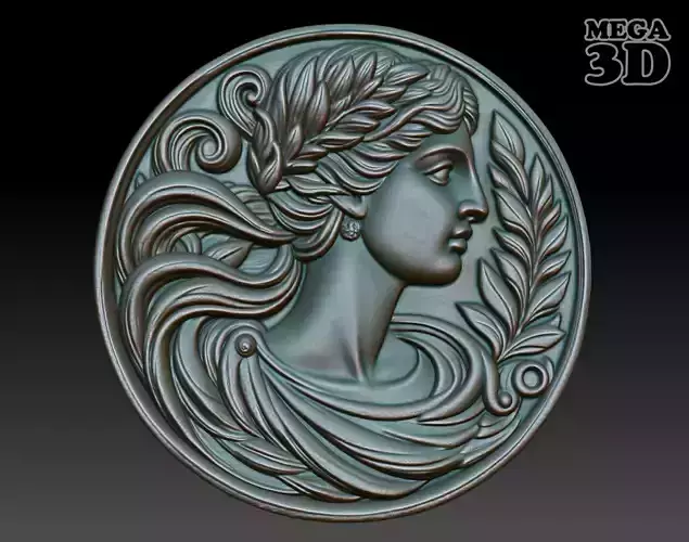Roman Queen basrelief 03 241001 3D print model