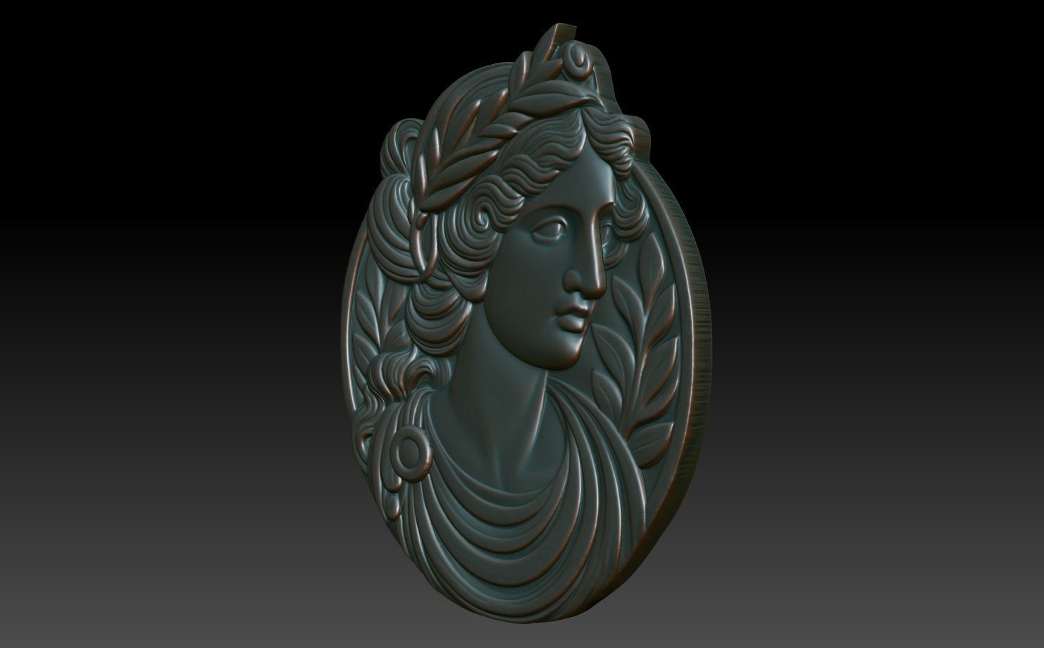 Roman Queen basrelief 02 241001 3D print model_1