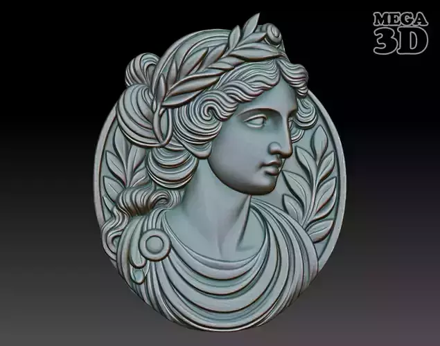 Roman Queen basrelief 02 241001 3D print model