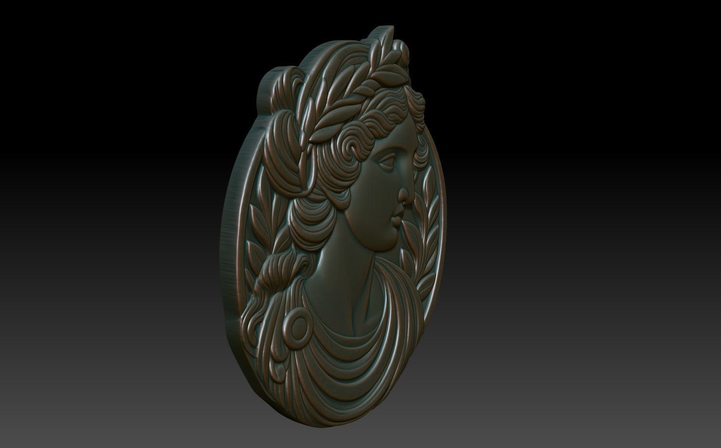 Roman Queen basrelief 02 241001 3D print model_2