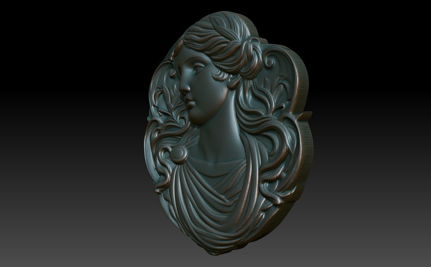 Roman Queen basrelief 01 241001 3D print model_1