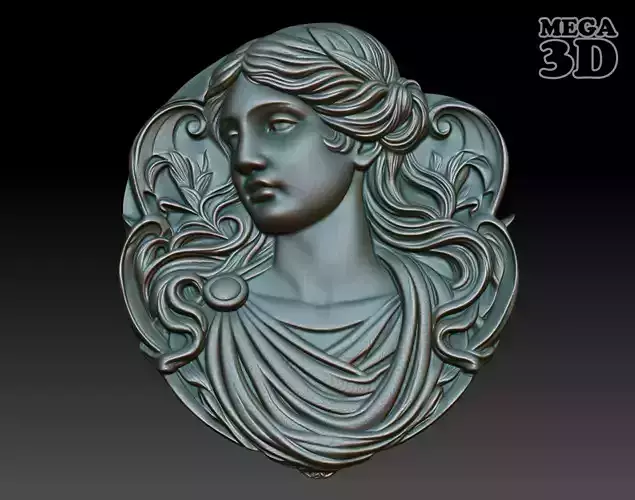 Roman Queen basrelief 01 241001 3D print model