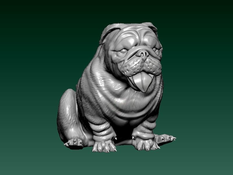 Pit Bull Terrier 3D printable vertical version 3D print model_2