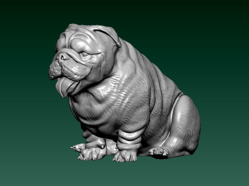 Pit Bull Terrier 3D printable vertical version 3D print model_1