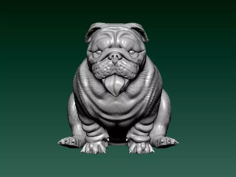Pit Bull Terrier 3D printable vertical version 3D print model_0