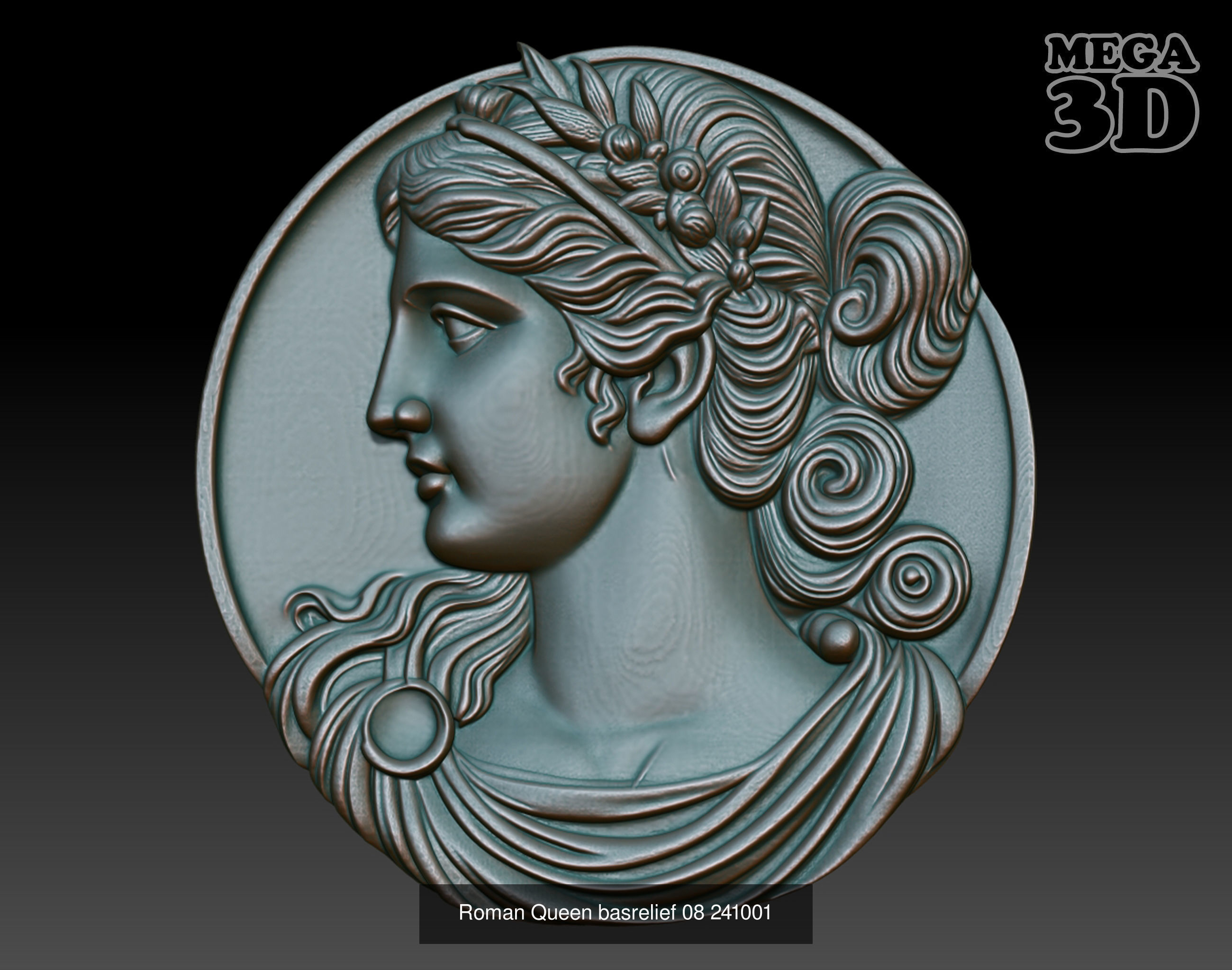 Roman Queen basrelief Pack A 241001 3D Model Collection_2