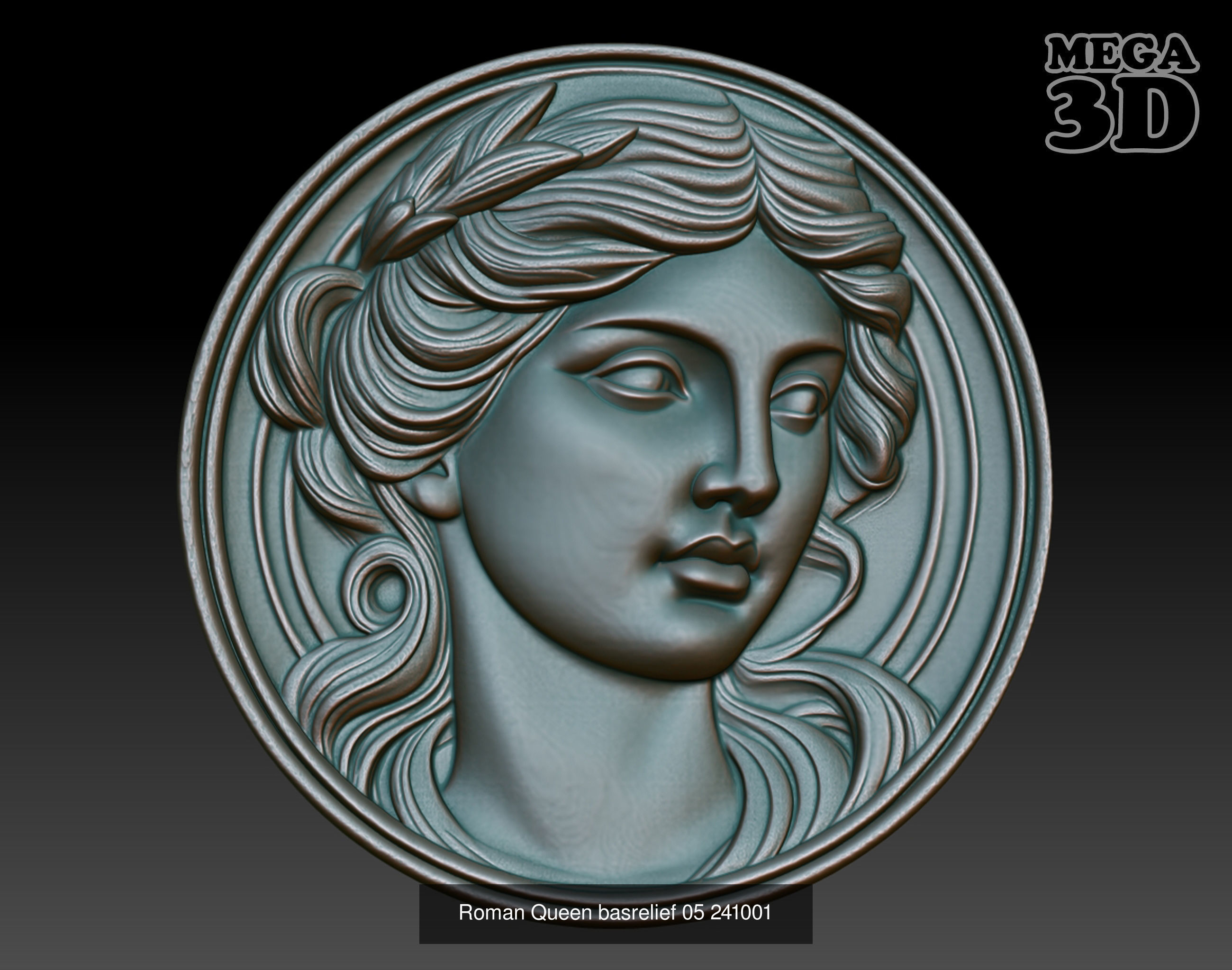 Roman Queen basrelief Pack A 241001 3D Model Collection_5