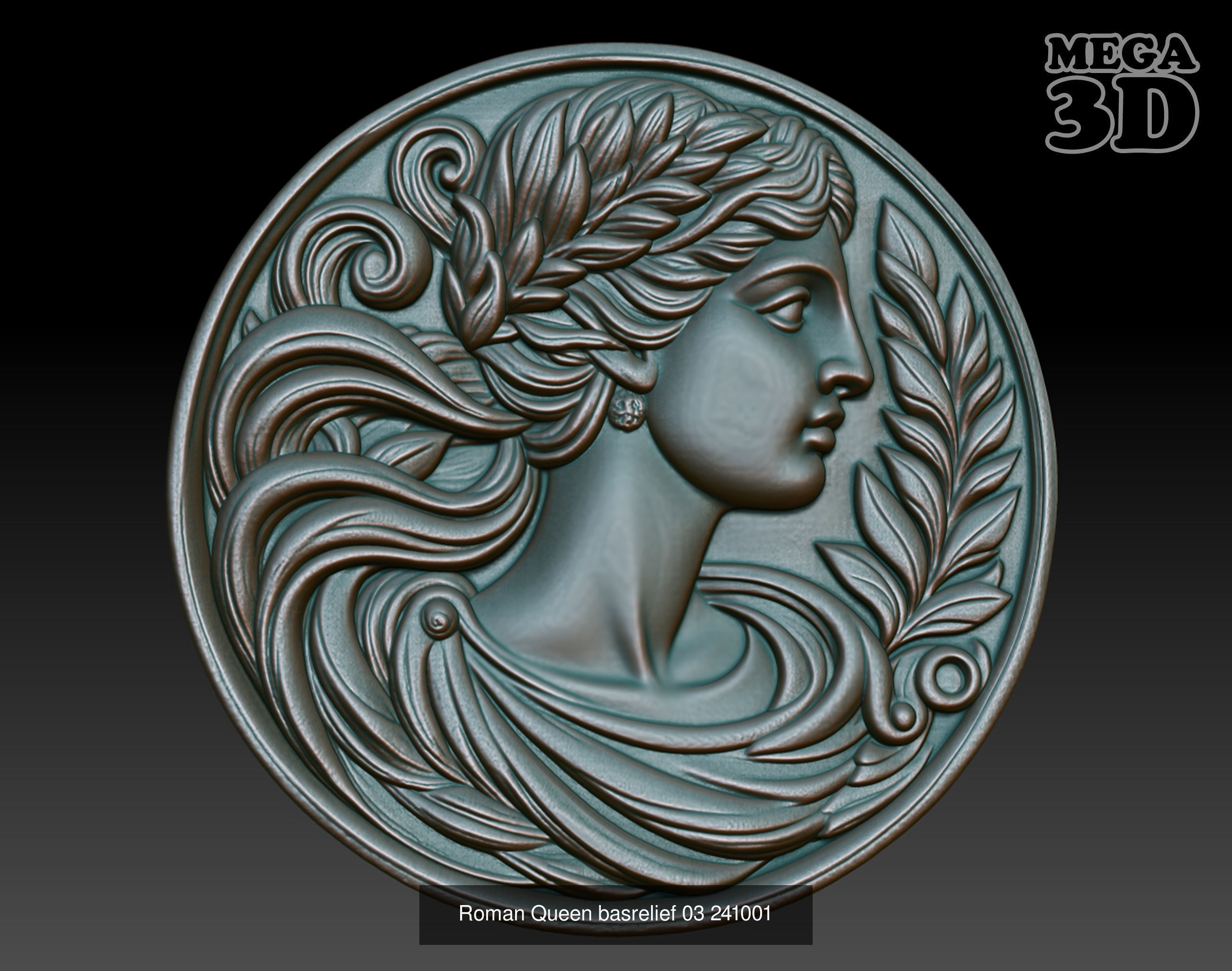 Roman Queen basrelief Pack A 241001 3D Model Collection_7