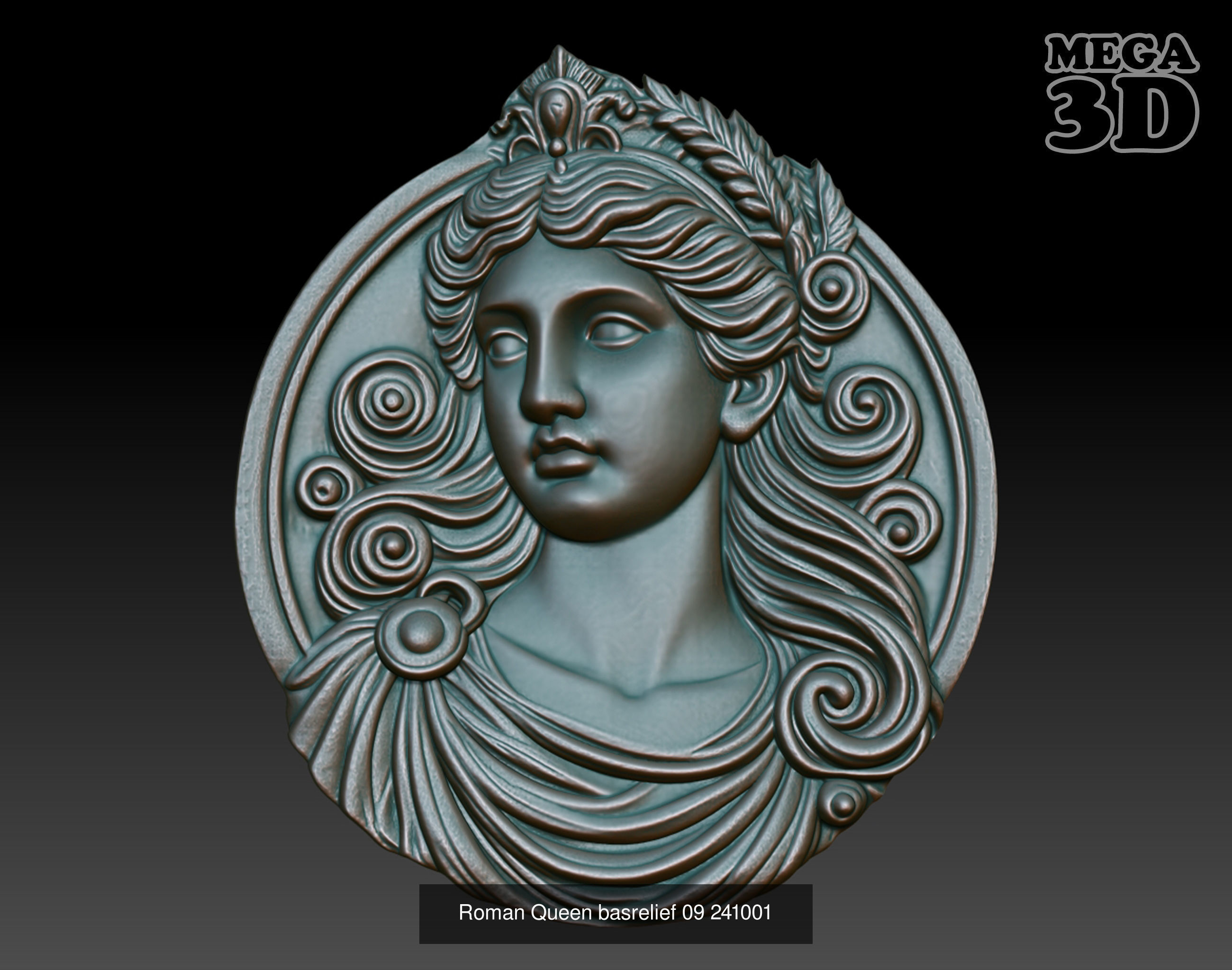 Roman Queen basrelief Pack A 241001 3D Model Collection_1