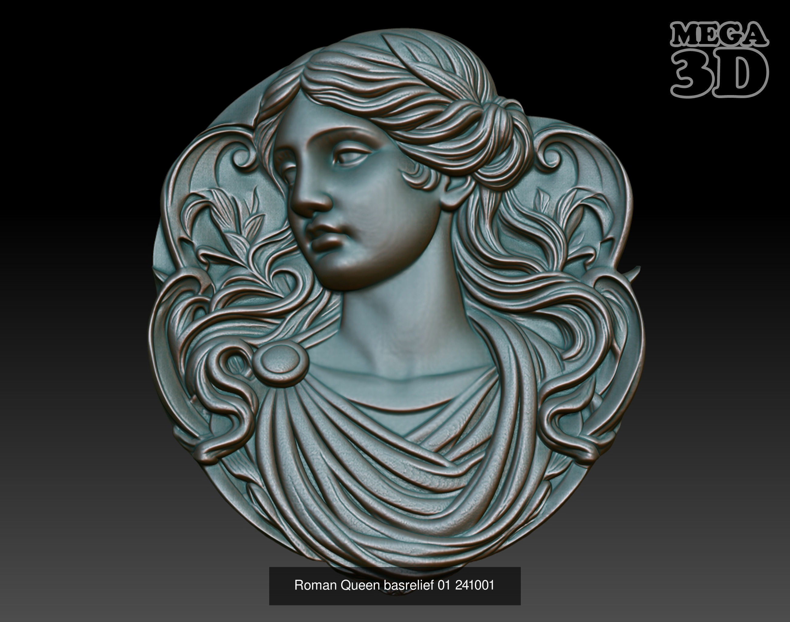 Roman Queen basrelief Pack A 241001 3D Model Collection_9