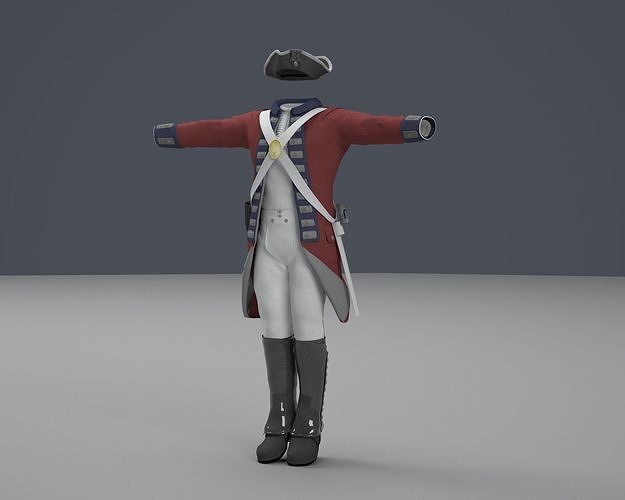 American Revolution soldier Outfit 3D model