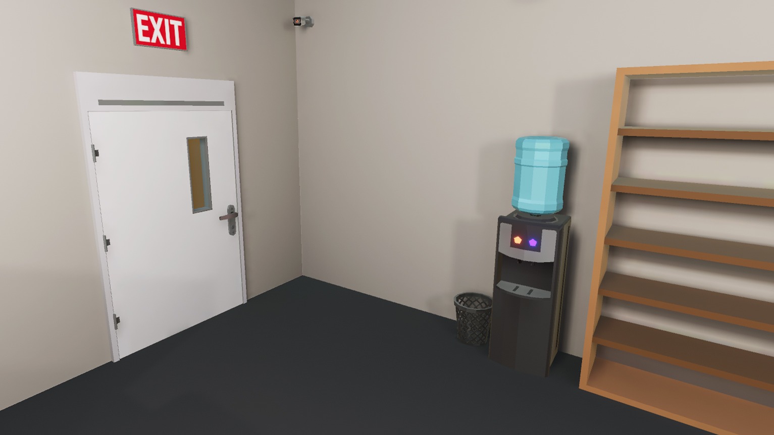 School Library Interior Low-poly 3D model_8