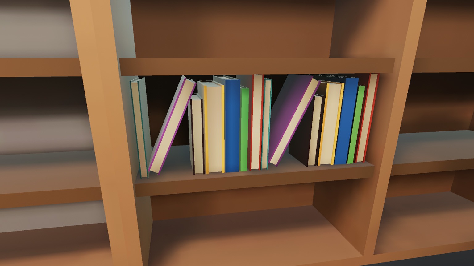 School Library Interior Low-poly 3D model_3