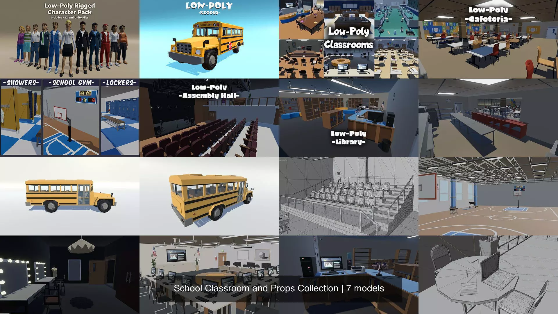 School Classroom and Props Collection _3