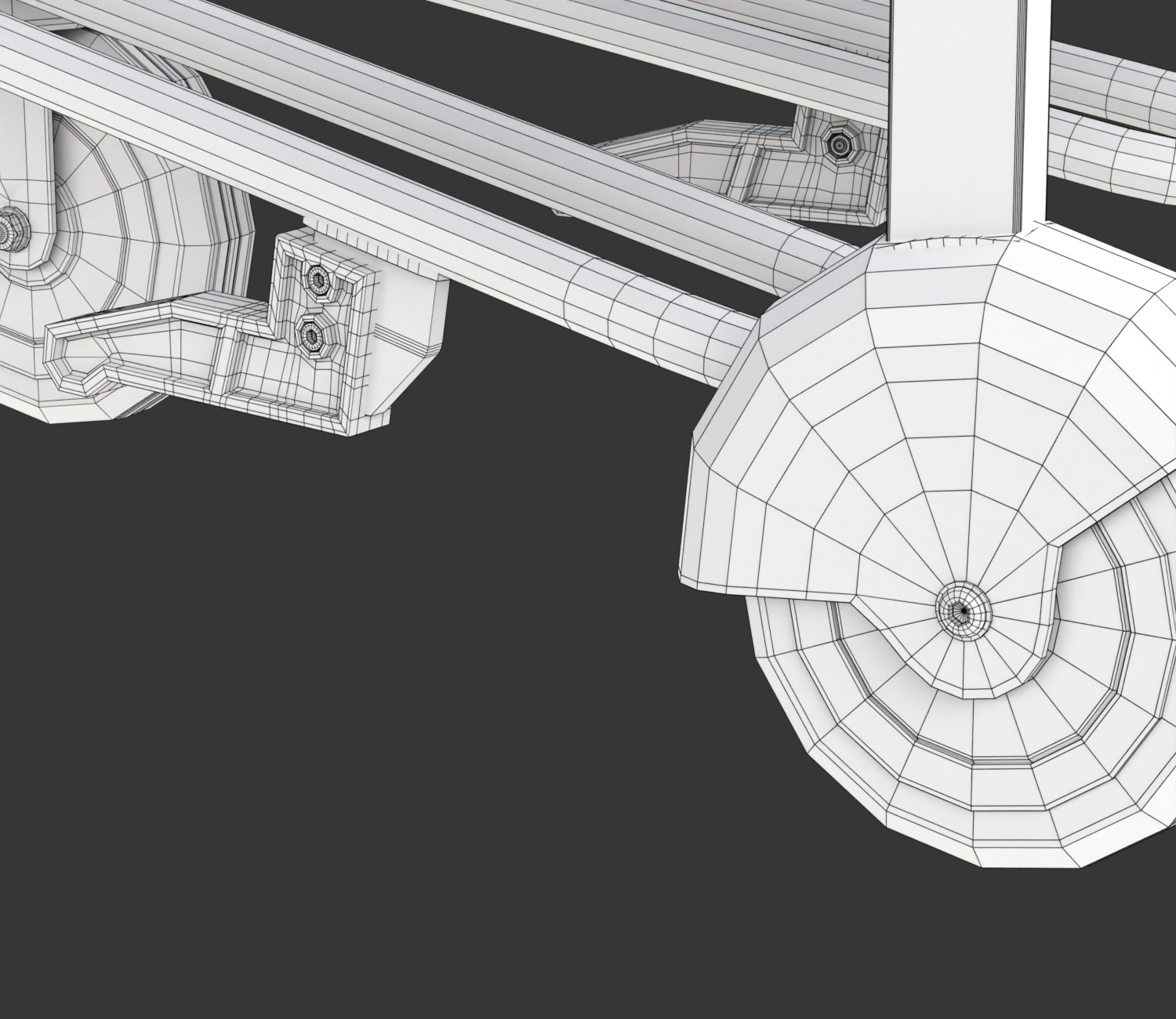 Airport Luggage Trolley with Suitcase 3D model_28