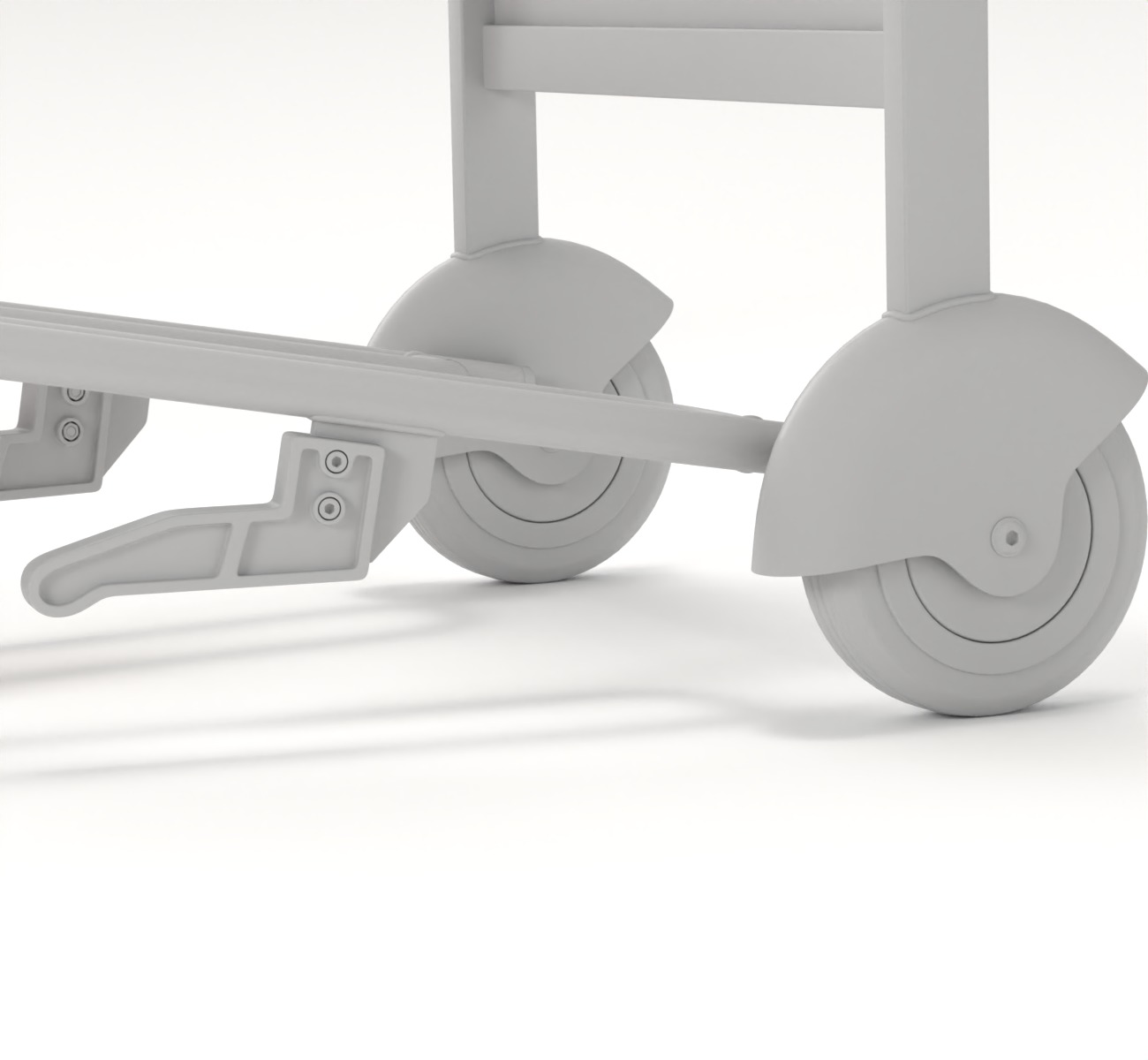 Airport Luggage Trolley with Suitcase 3D model_21