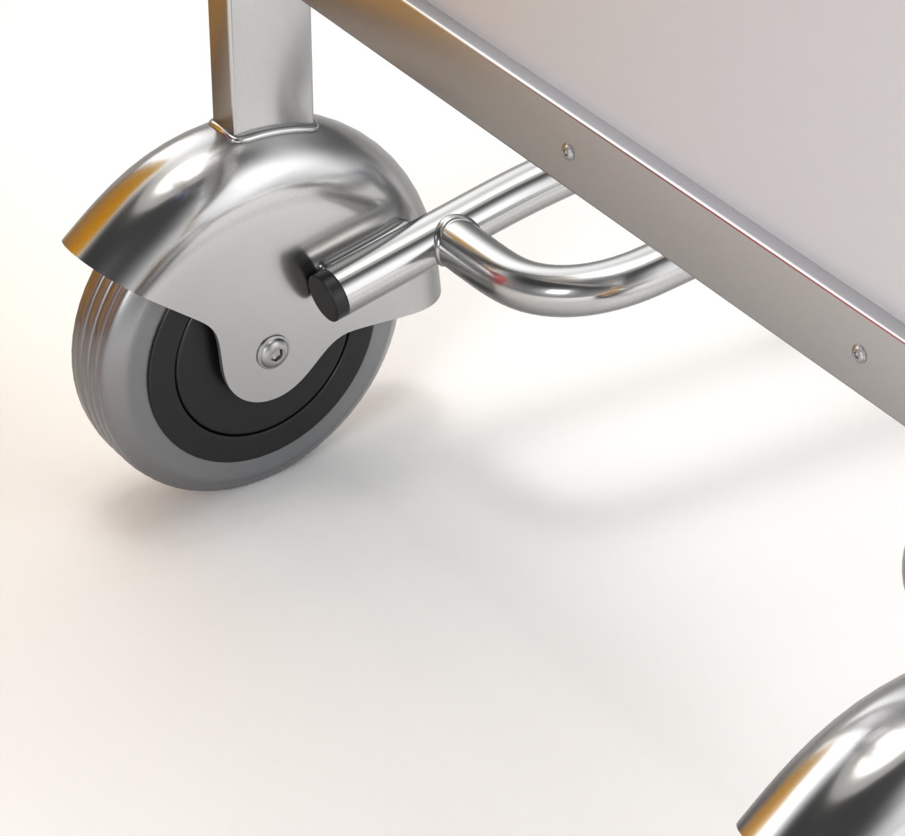 Airport Luggage Trolley with Suitcase 3D model_7