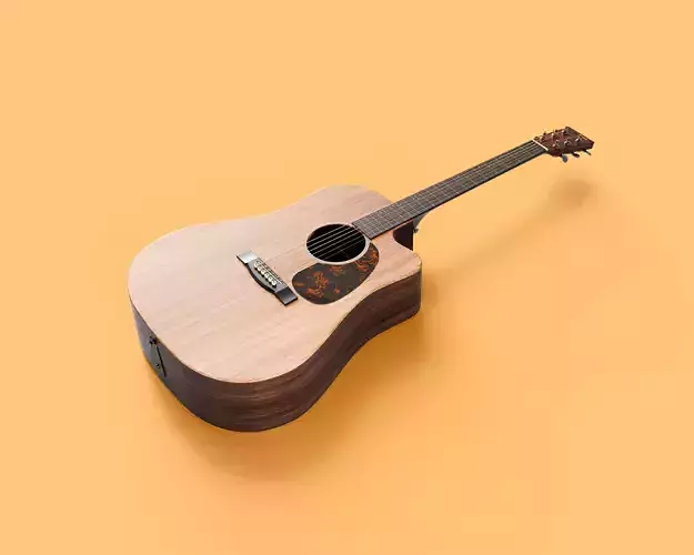 Detailed Acoustic Guitar 3D model