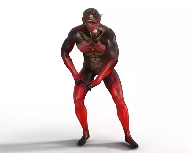 Demon 3D model rigged