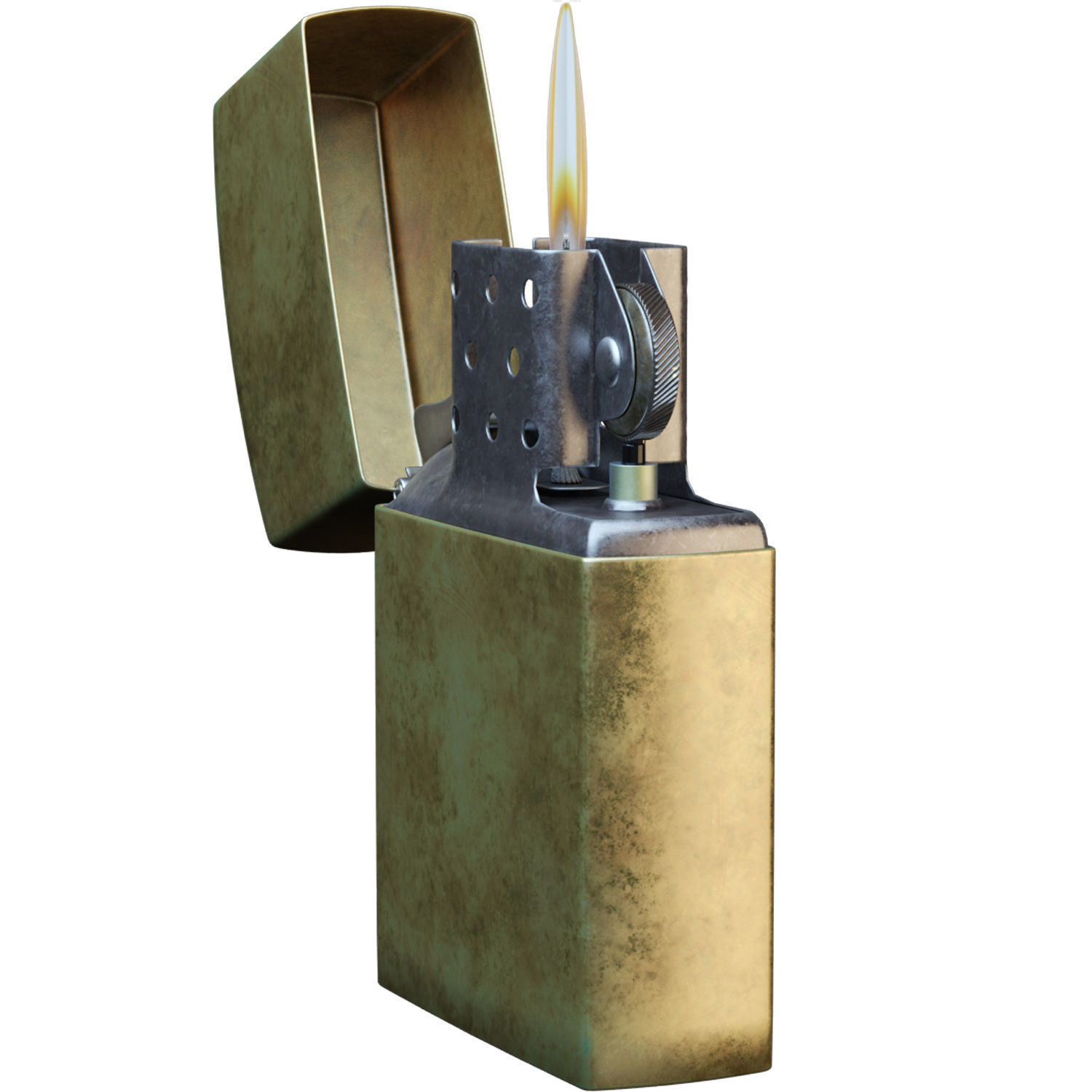 Zippo Lighter Classic Low-poly 3D model_2