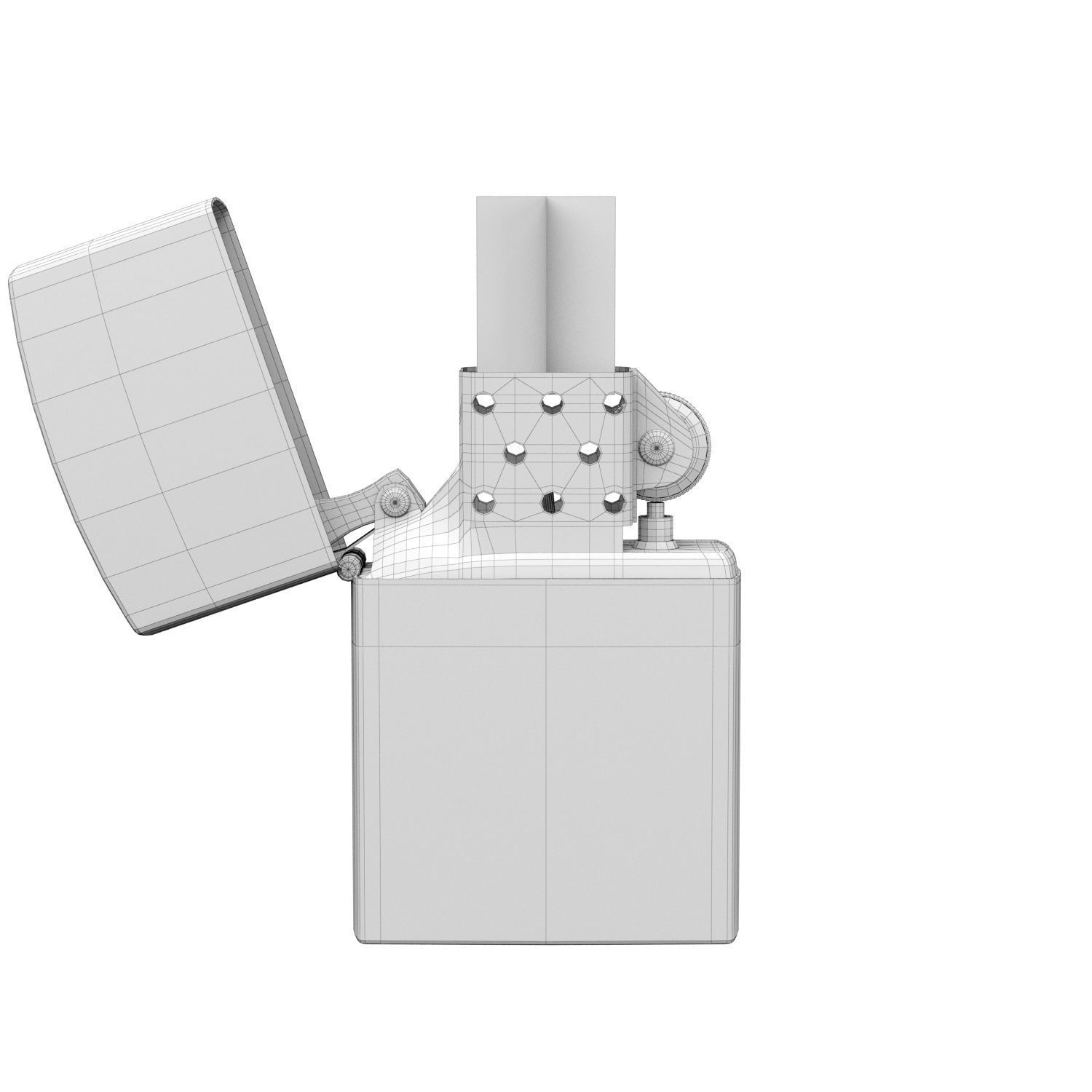 Zippo Lighter Classic Low-poly 3D model_3