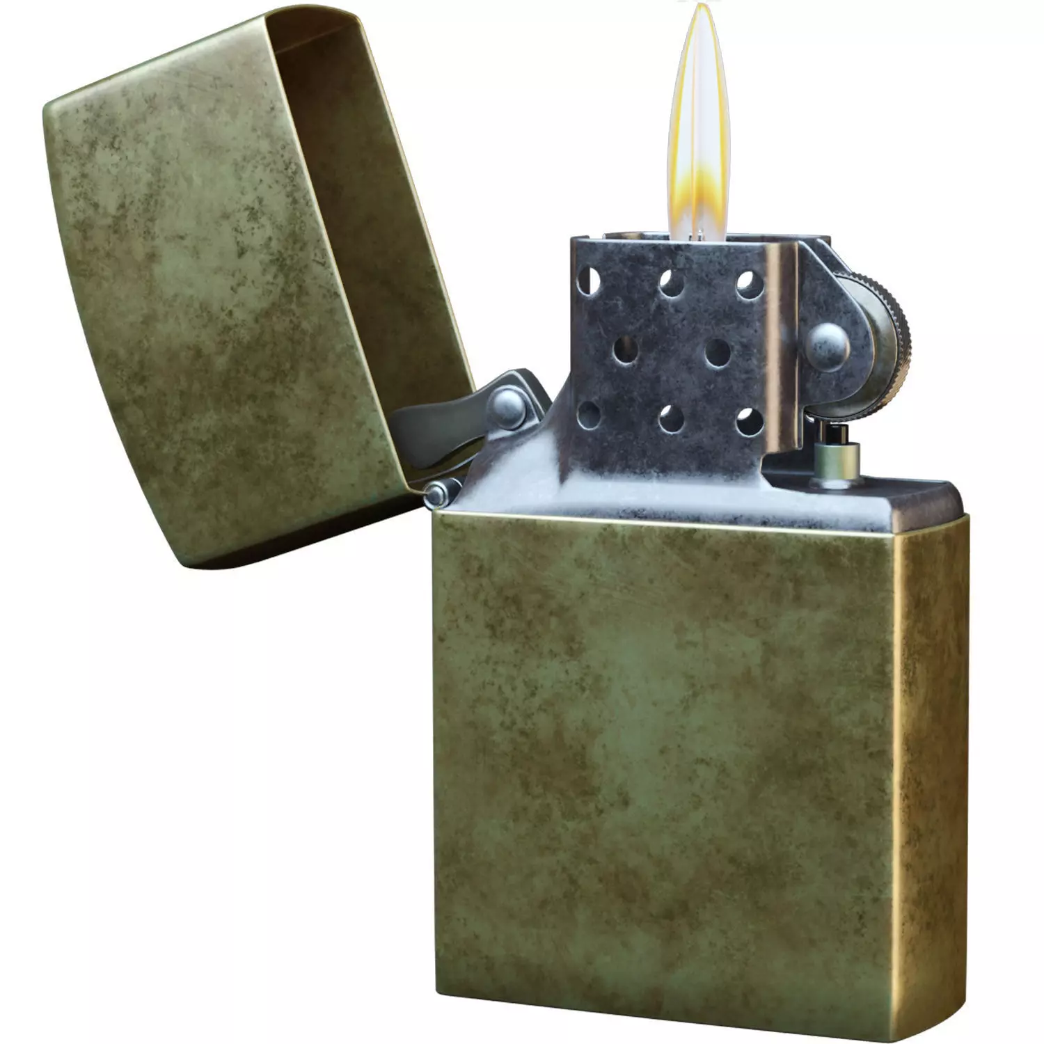 Zippo Lighter Classic Low-poly 3D model_0