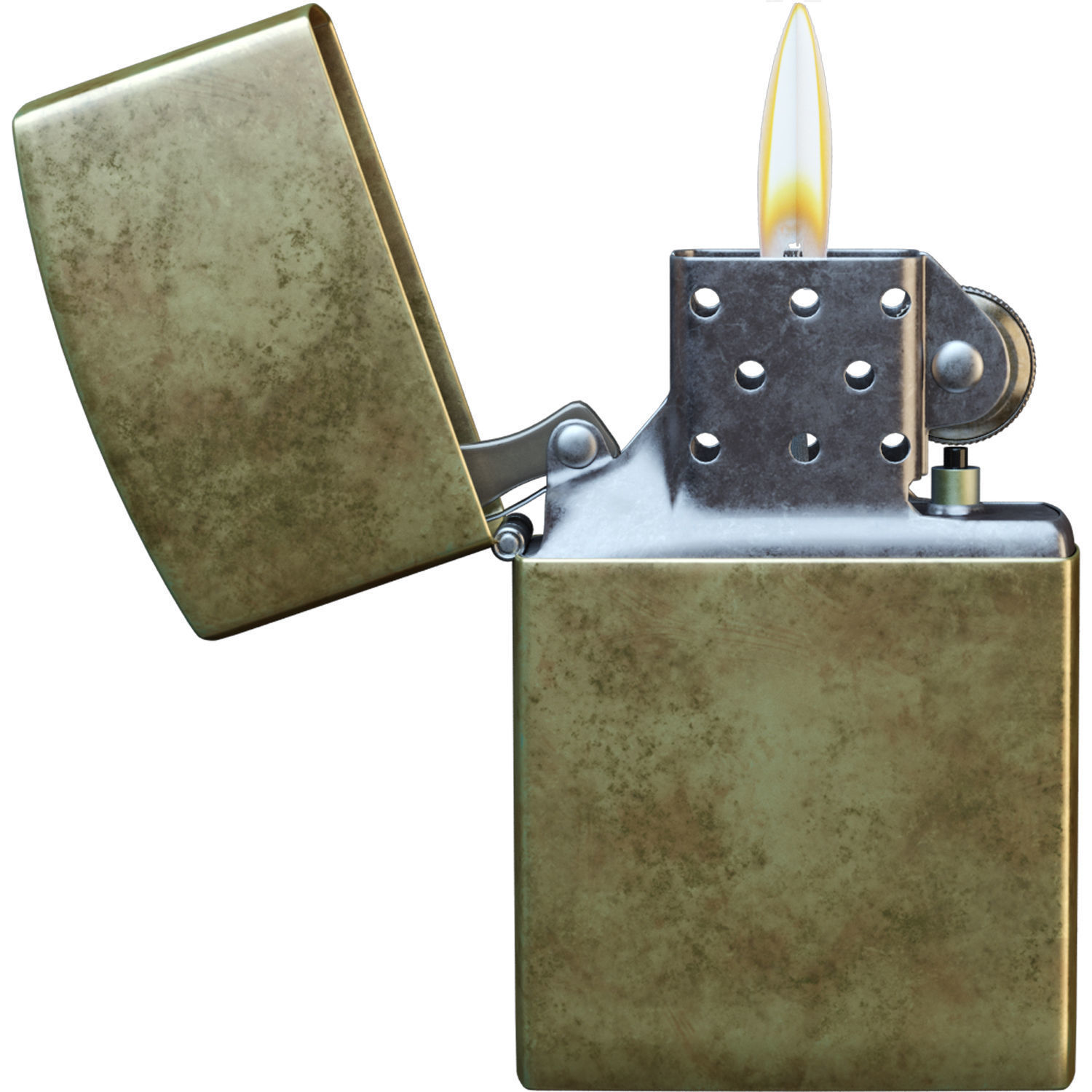 Zippo Lighter Classic Low-poly 3D model_1