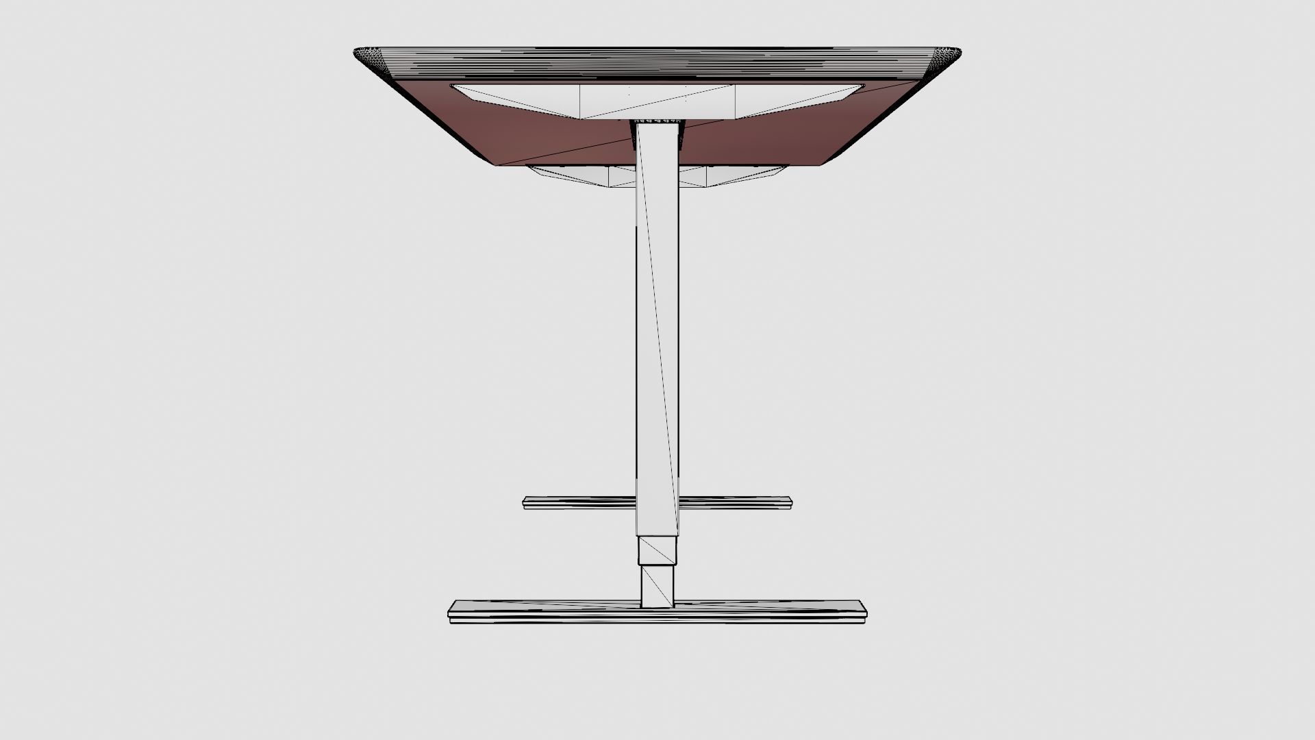 Office Table Low-poly 3D model_8
