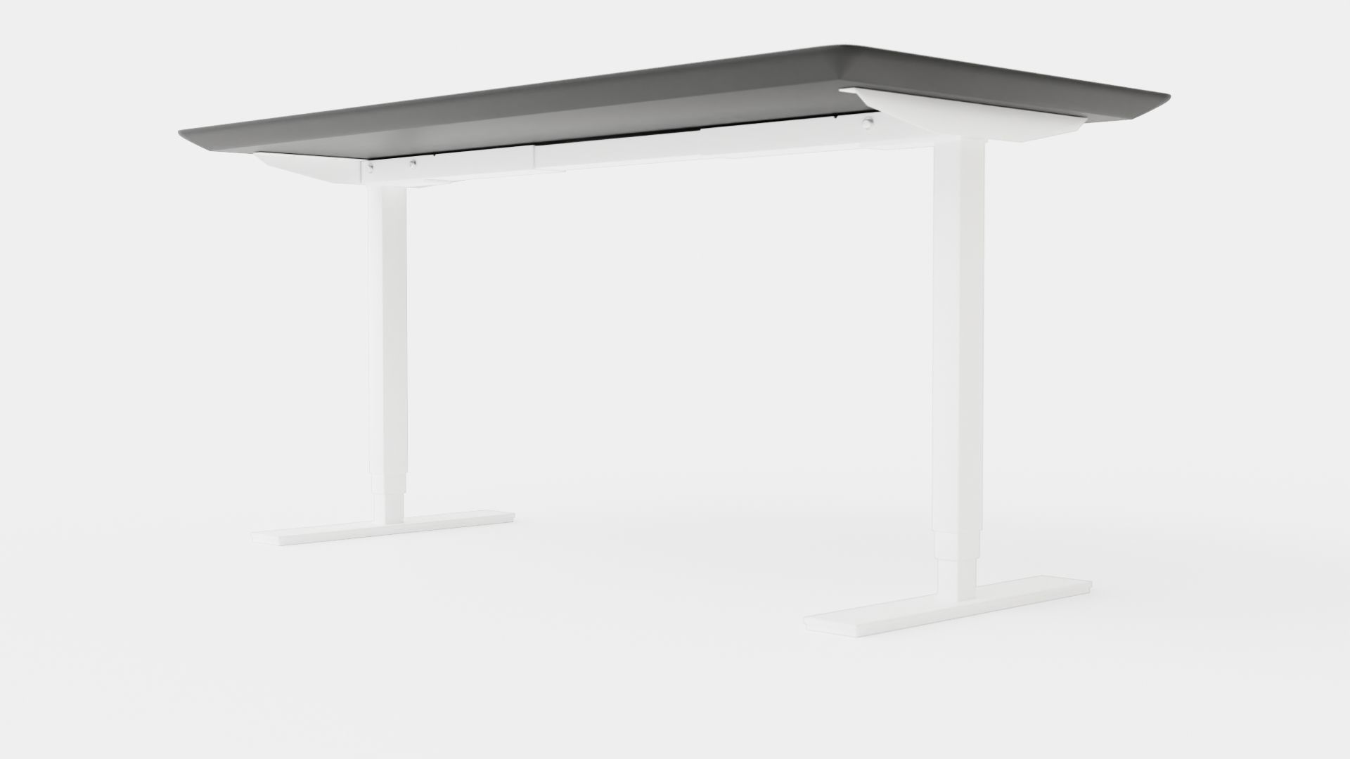 Office Table Low-poly 3D model_3