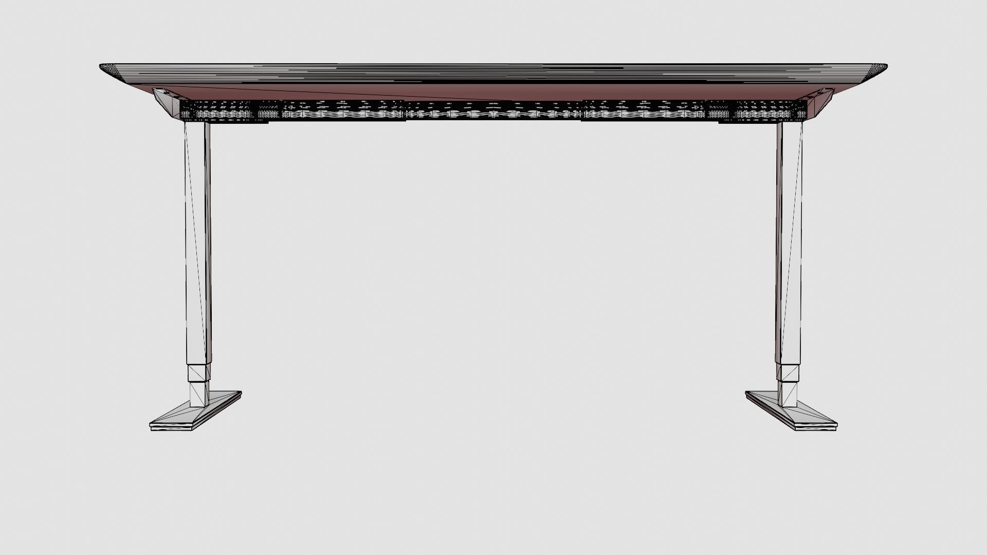 Office Table Low-poly 3D model_6