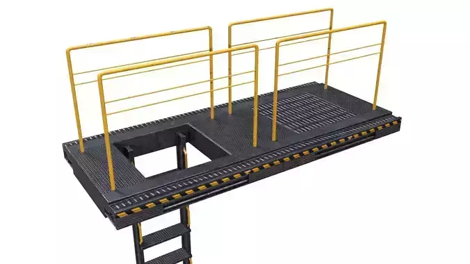 LowPoly Platform bridge ladder MODEL Element2 OLD