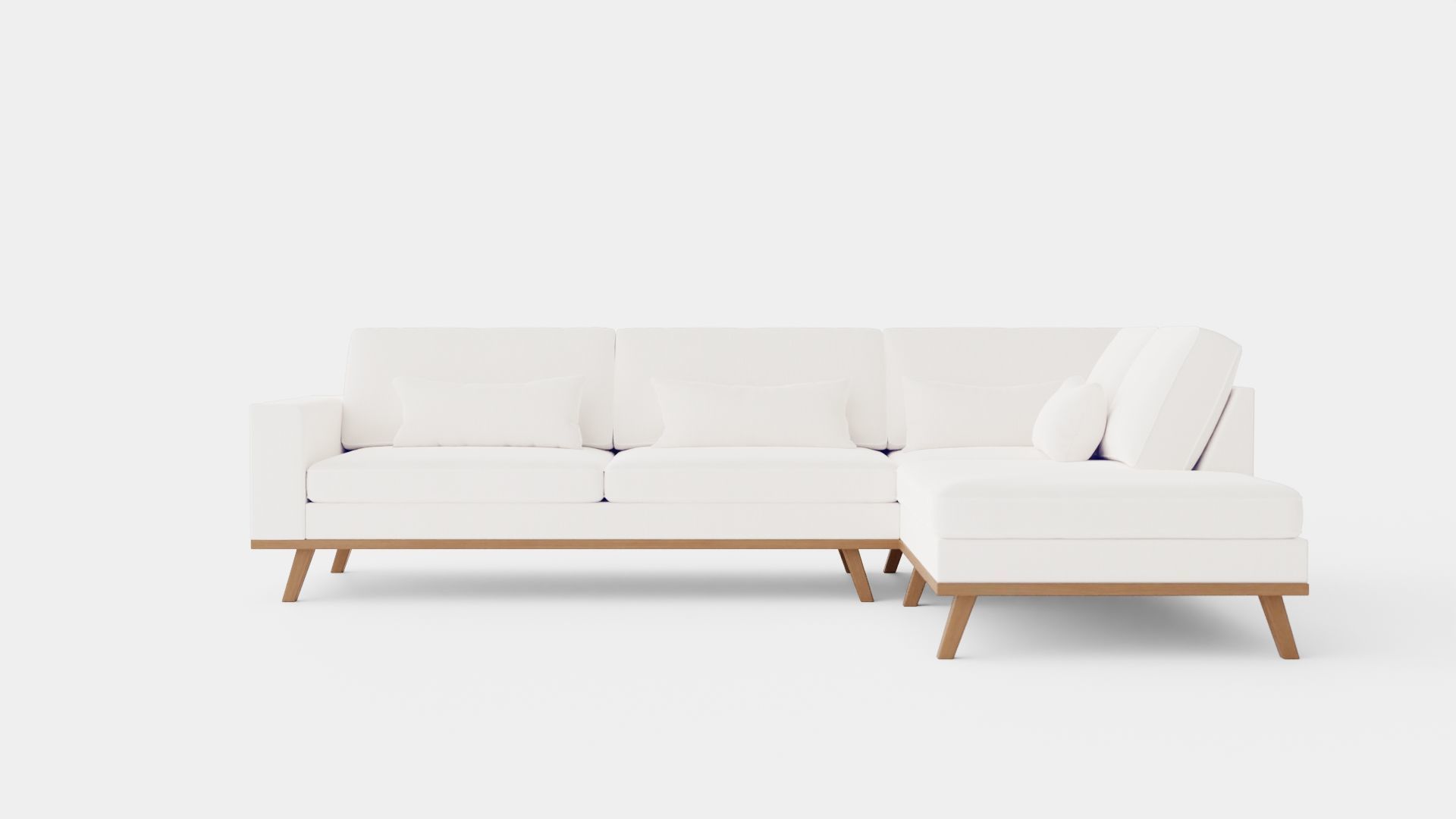 L-shaped Sofa Low-poly 3D model_1
