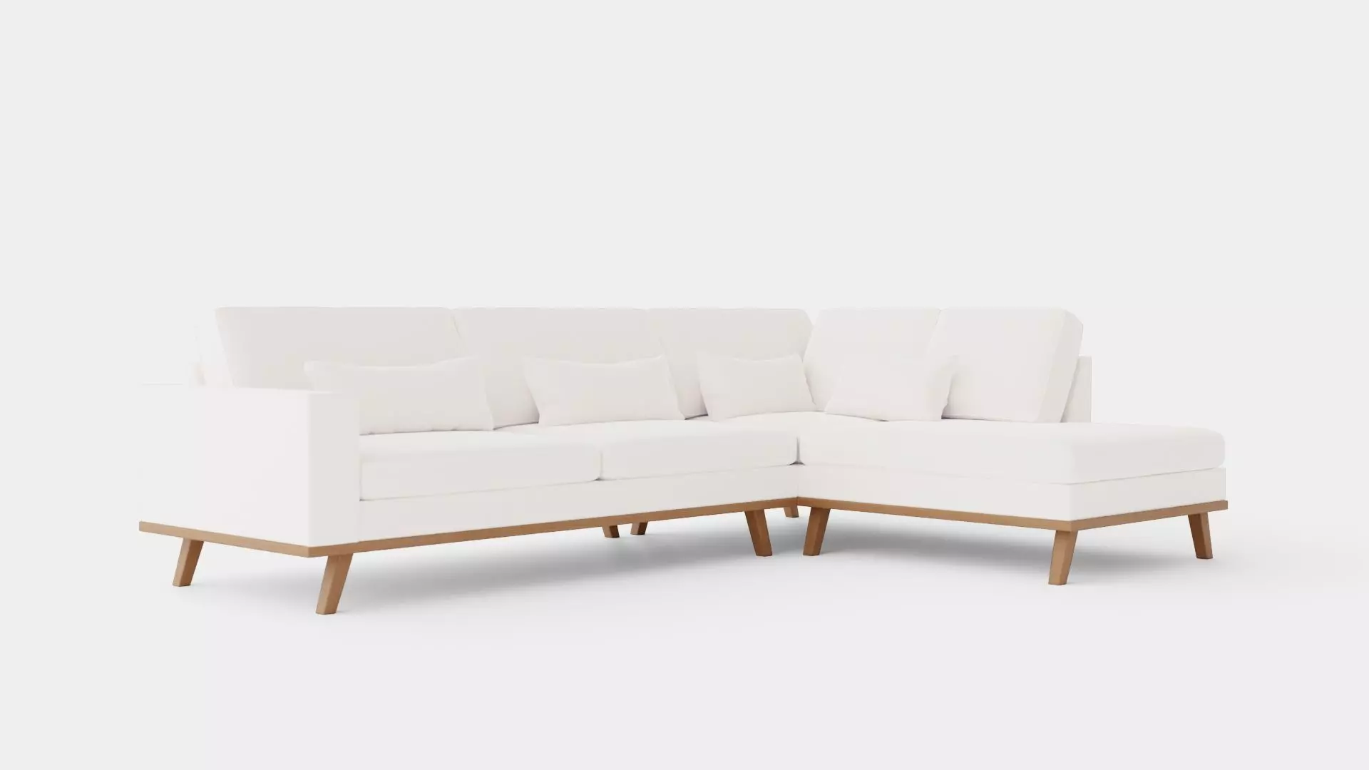 L-shaped Sofa Low-poly 3D model_0