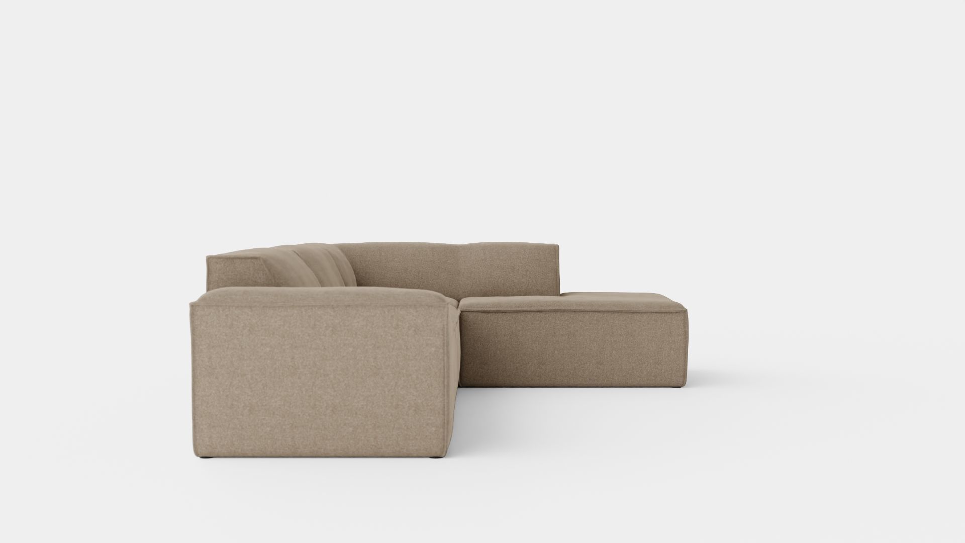 L-shaped Sofa Low-poly 3D model_2